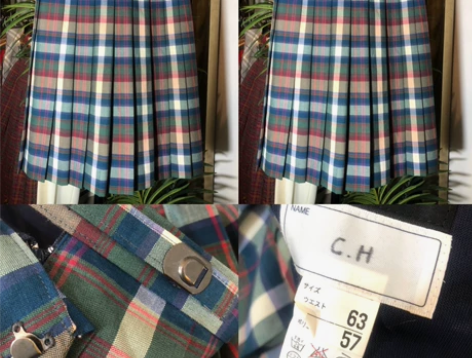 正统校供JK裙子日本vintage古着学生...