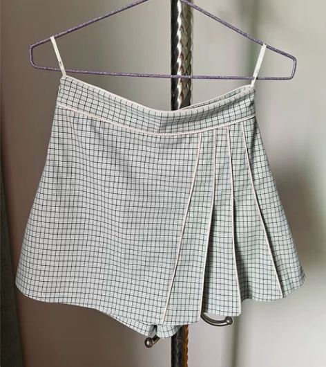 【Ins】S码 小香风短裙半身裙A字裙 蓝...