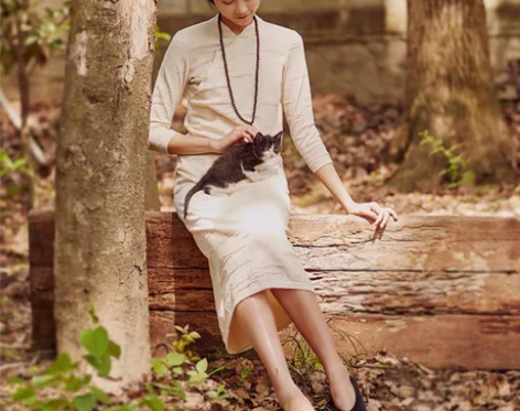 生姜原创女装立领禅服文艺茶服修身民国风改良...