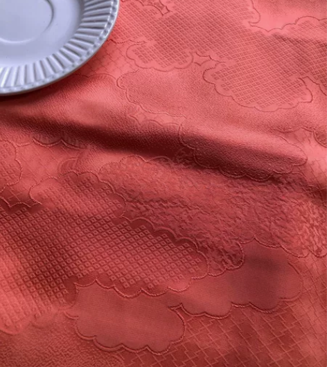 浓粉云纹色无地 材质：正绢哑光 质感云纹吉...