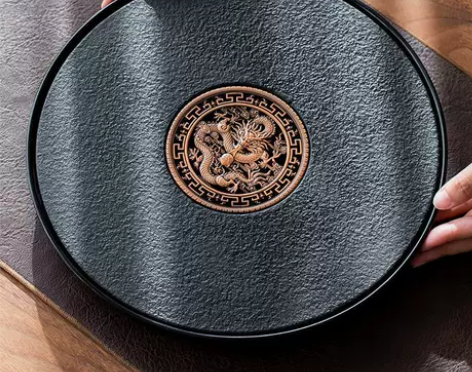 【库存清仓】长方形茶盘带排水沥水托盘家用小...