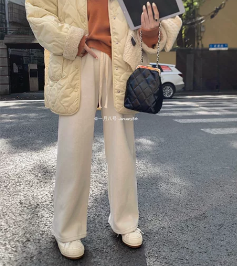 一月八号【阔腿发热裤】双面德绒 百搭显瘦 ...