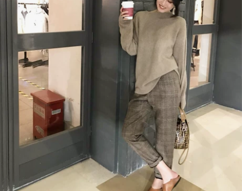 MLS  全羊毛格子西装裤 休闲裤 颜色分...