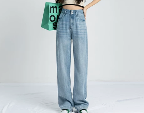 ?全新 天丝阔腿牛仔裤女夏季薄款2022新...