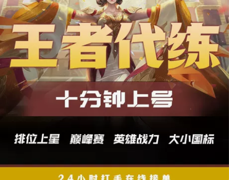 十分钟上号王者荣耀代练代打排位巅峰赛荣耀战...