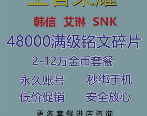 #王者荣耀 金币号铭文号转移号4.8-9....