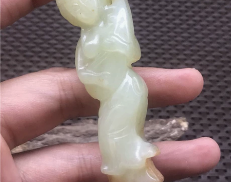 仿古岫玉古典玉器把件古玉老玉挂件复古玉佩牌...