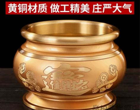 熏香炉 檀香炉铜香炉家用纯铜供佛烧香的莲花...