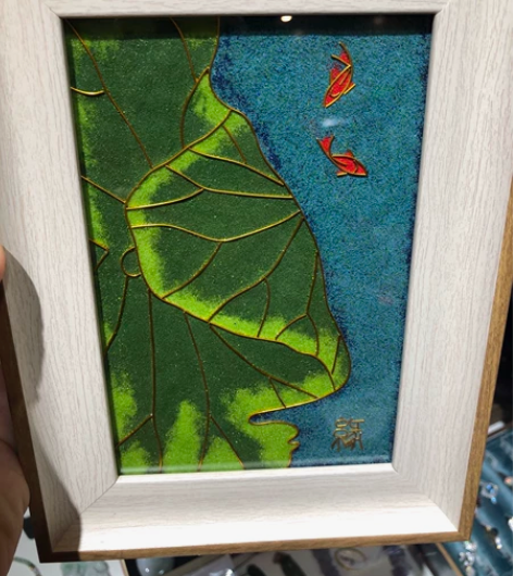 掐丝珐琅画 景泰蓝工艺画 包邮含相框 规格...