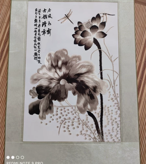 手工刺绣画，画蕊尺寸59.5x40cm适合...