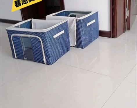 【清仓处理】大号钢架牛津布折叠收纳箱透明收...