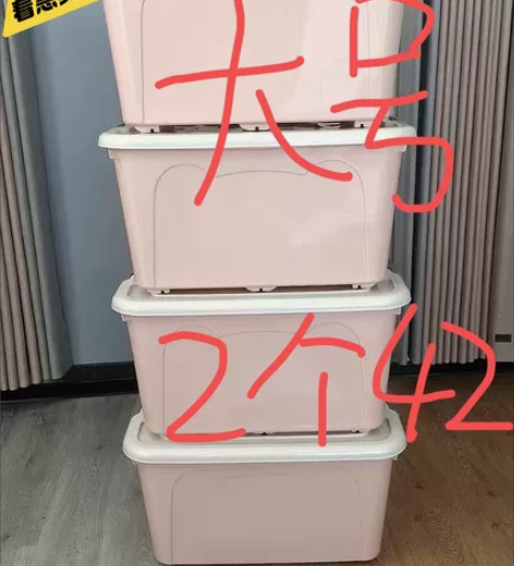 2个42元大尺寸收纳箱大号收纳盒装衣服被子...