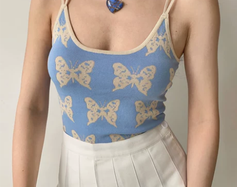 Go Girl Go 自制双肩带可爱蝴蝶吊...