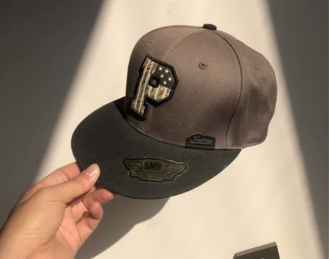 棒球帽男女秋冬季情侣刺绣花纹SMB鸭舌帽潮...