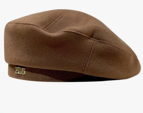 贝雷帽女秋冬毛呢黑色显白显脸小日系网红新款...