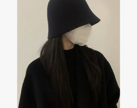 渔夫帽 盆帽渔夫帽秃头少女羊毛子女秋冬保暖...
