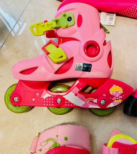 迪卡侬 直排轮 女小孩溜冰鞋轮滑鞋旱冰鞋儿...