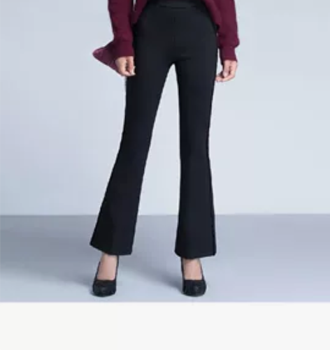 加绒喇叭裤，搭配高跟鞋 感兴趣的话点“我想...