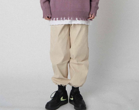 GMETRYART 束脚裤飘带工装裤百搭休...