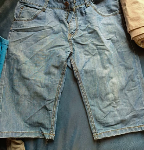 男士牛仔到膝短裤，五分裤 33码，小了，穿...