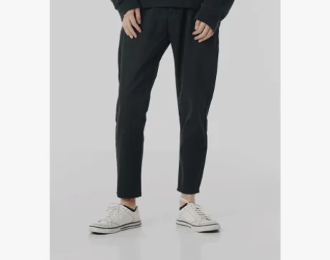 【海龟】EGTB黑色基础水洗做旧九分小脚男...