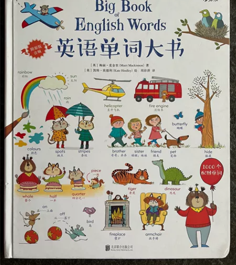 英语单词大书，有配套扫码音频，适合英语启蒙...