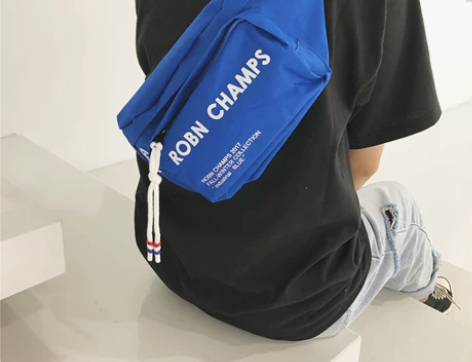 2022腰包ins超火的小包韩版百搭男胸包...