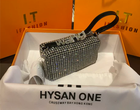 2022新款aw大王水钻包女高级感真皮链