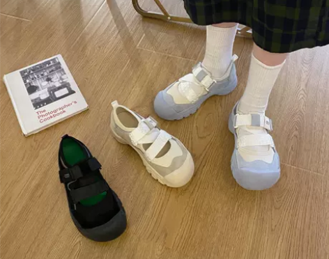 玛速主义 丑萌魔术贴老爹鞋女夏大头鞋ins...