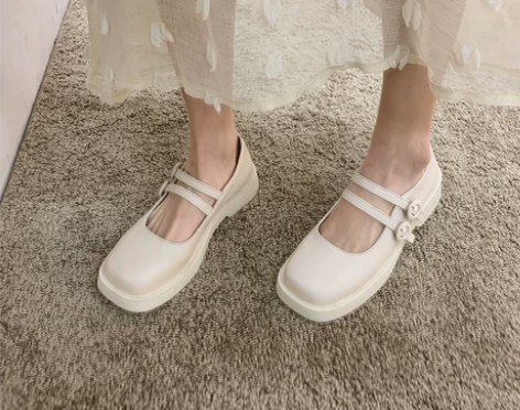 ?玛丽珍鞋厚底2022新款复古日系方头仙女...