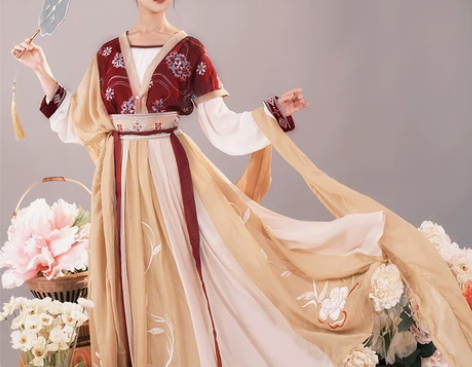 耀春醉芙蓉原创唐制汉服女中国风唐背子对襟衫...