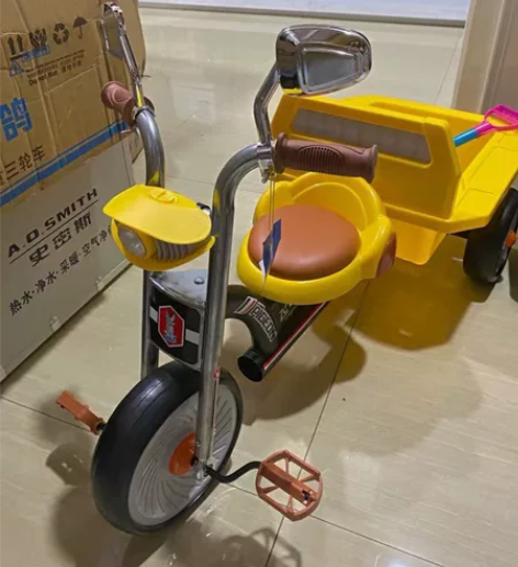 飞鸽儿童三轮车脚踏车1-3-5岁带斗可带人...