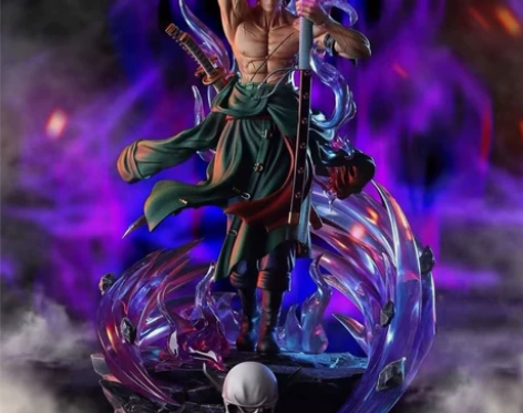 海贼王索隆手办gk模型九刀流拔刀阎魔梦幻摆...