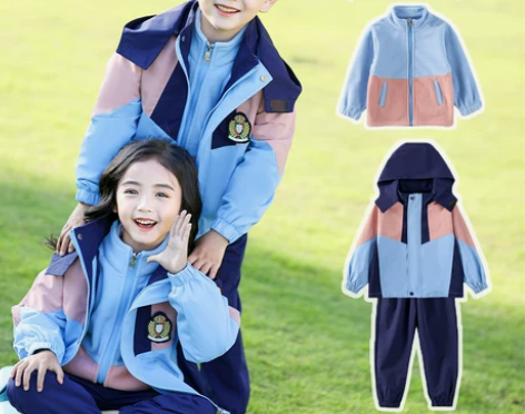 幼儿园园服春秋装冲锋衣三件套一年级班服初中...