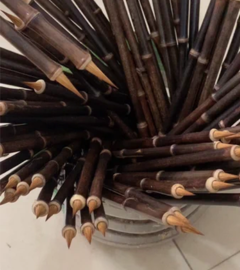 辽尾狼毫小楷毛笔小楷中的爱马仕 笔杆为仿古...