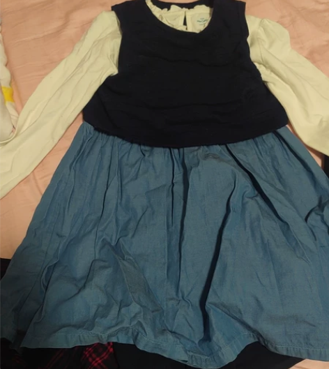 马卡乐专柜品牌连衣裙套装两件套 尺码110...