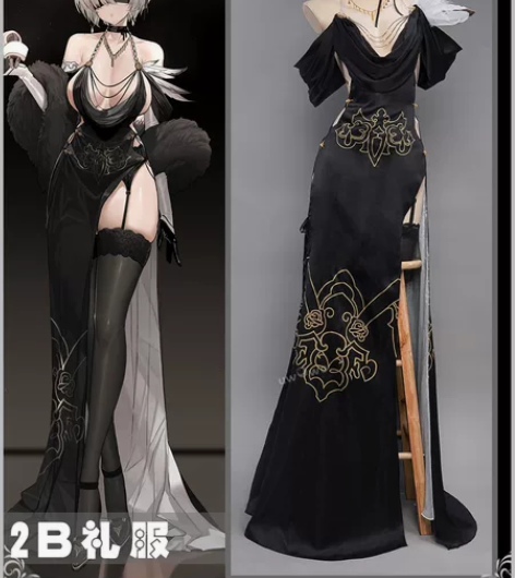 （收）预售悠窝窝尼尔机械纪元2B同人礼服c...