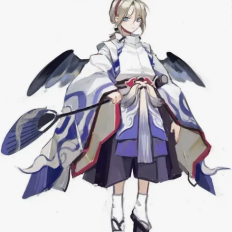 出悠窝窝家少羽大天狗cos服，有帽子扇子和...