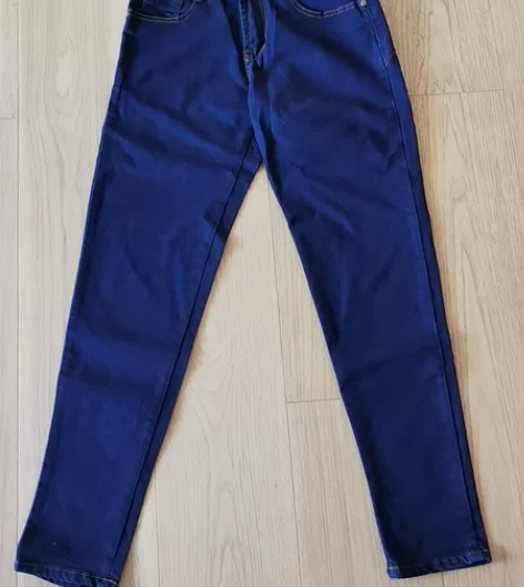 女士牛仔裤 铅笔裤 深蓝色 买回来水洗一次...