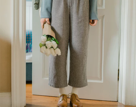 梅子熟了 95成新，文艺高腰九分裤阔腿裤 ...