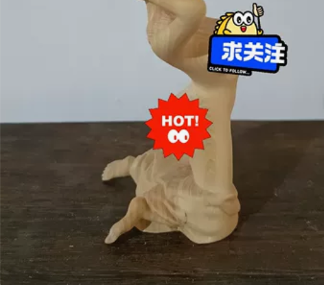 小叶黄杨木雕之裸女美女，一物一拍，原木色带...