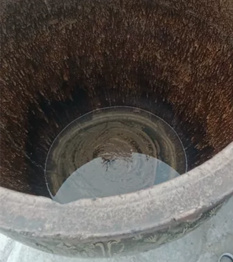 清早期铁补工艺画功发色一流大缸高70，直径...