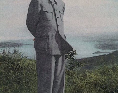 唐卡刺绣画金刺绣织锦画一副： 伟人在庐山 ...