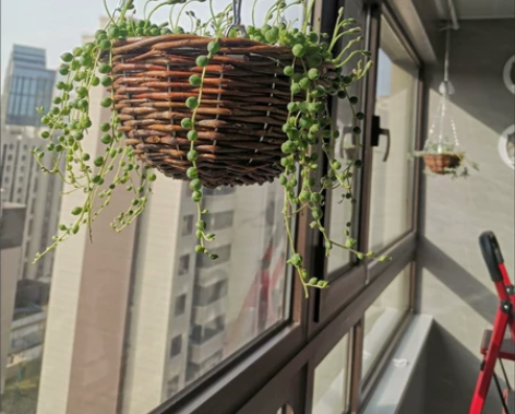 手工柳编花篮吊篮超级文艺，田园家居装饰垂钓...