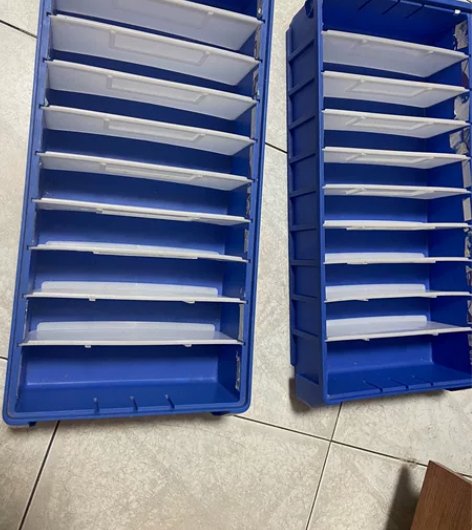 分隔式塑料零件盒螺丝盒工具收纳盒物料盒汽车...