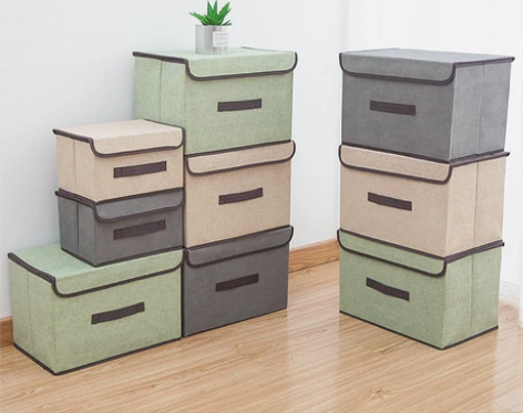 【全新7.8元包邮】仿麻布艺收纳箱可折叠衣...