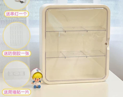 大号盲盒收纳盒透明手办公仔娃娃带盖防尘免打...
