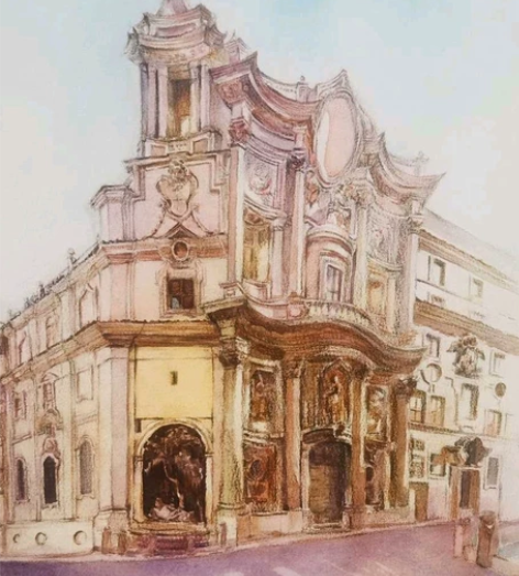 写生/集训/建筑  代画 风景写生 水彩/...