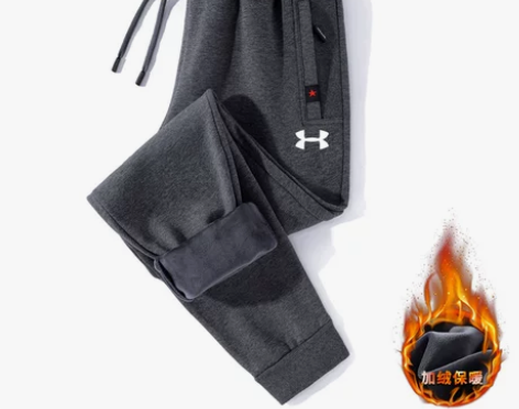 裤加绒 加厚裤子高端正品纯棉运动裤男秋冬季...