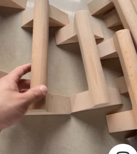 俯卧撑支架 实木榉木 手感超级好 可以拿来...